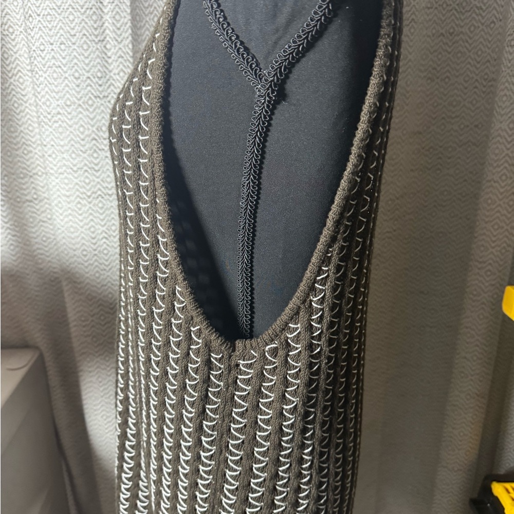 Zara Brown and White Knit Top - Picture 3 of 5